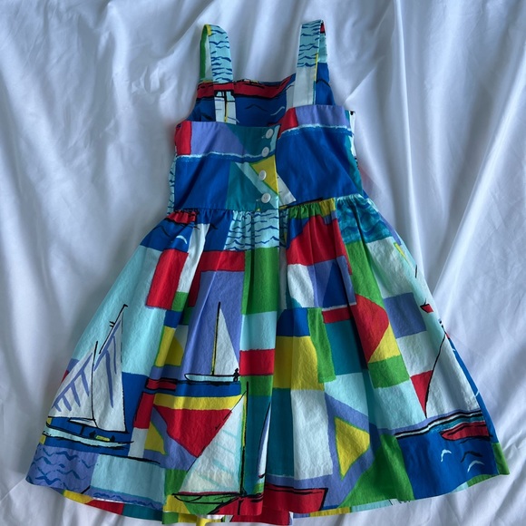 Polo Ralph Lauren Girls Sailboat Dress 👗 5T - Picture 2 of 6